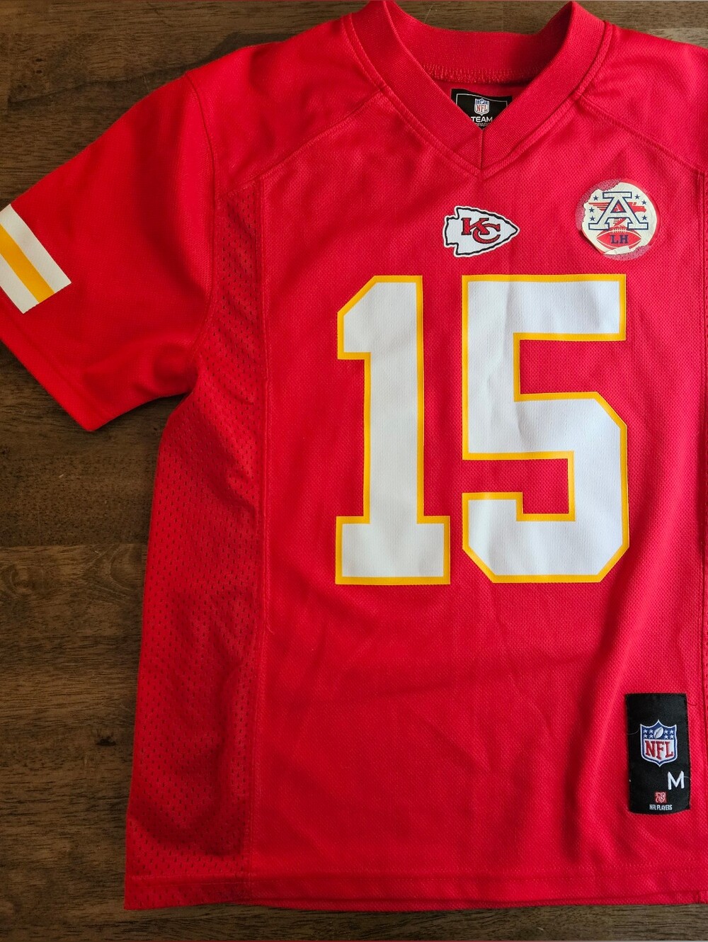 NFL Kids Red Mahomes #15 Chiefs Football Jersey